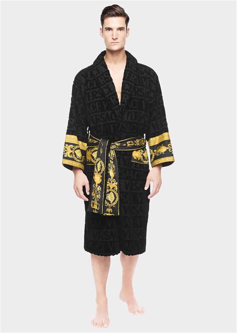 fake versace bathrobe mens|versace dressing gowns for men.